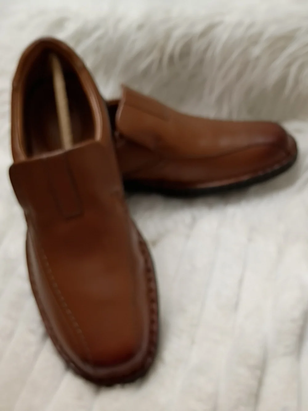 New Clarks Escalade Step Brown Leather Slip-On Comfort Loafers Men's 7M